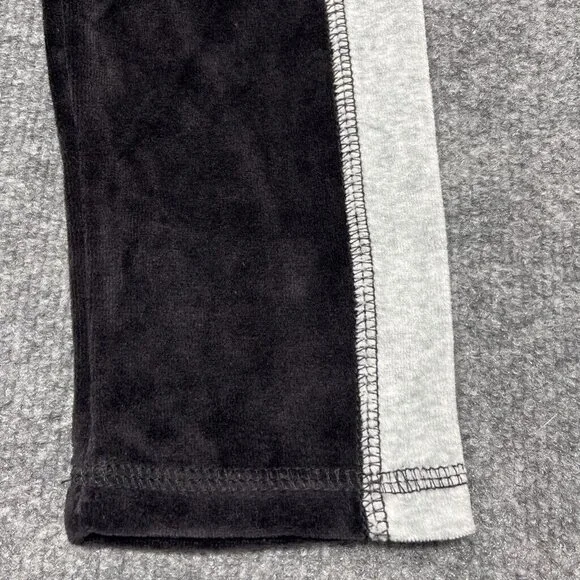 Xersion Velour Jogger Pants Girls XS 6-6X Black White Color Block Drawstring New - Picture 3 of 9